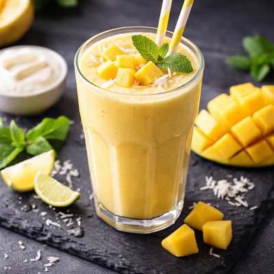 Mango yogurt smoothie