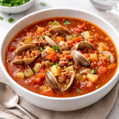 Manhattan clam chowder
