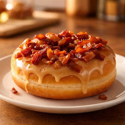 Maple bacon doughnut