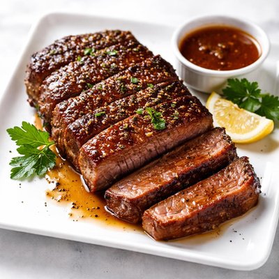 Maple brown sugar flavored steak