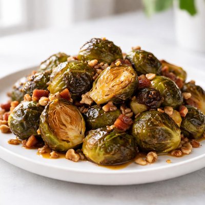 Maple glazed brussel sprouts