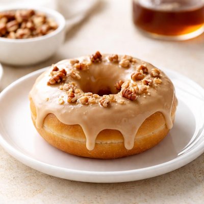Maple glazed donut