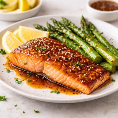 Maple glazed salmon