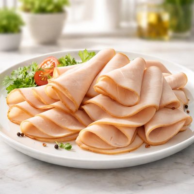 Maple leaf turkey slices