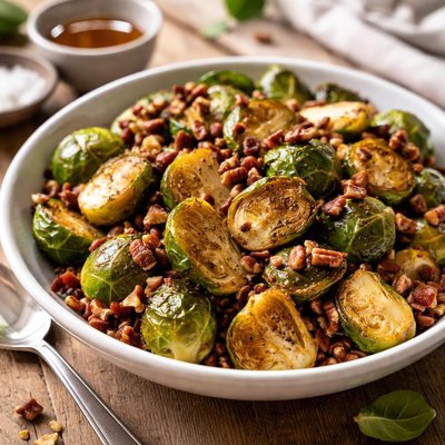Maple roasted brussels sprouts