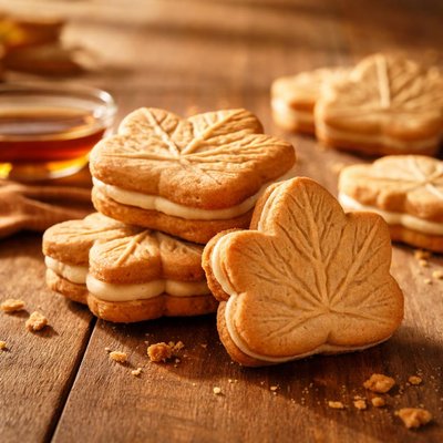 Maple sandwich cookie