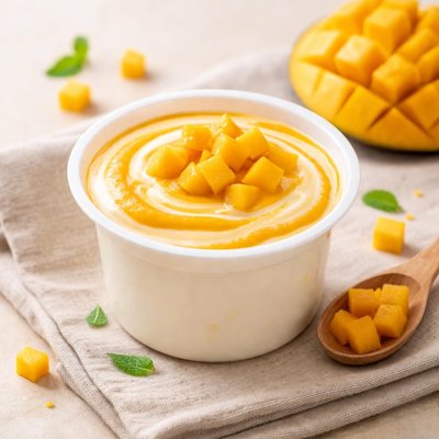 Marigold mango yoghurt