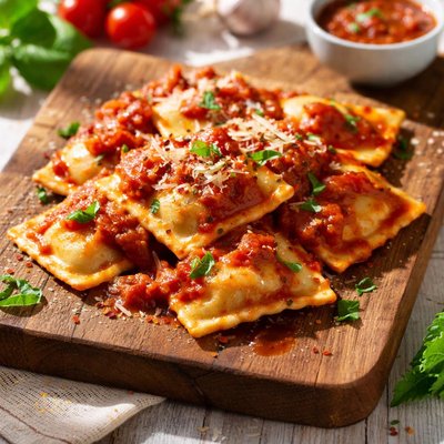 Marinara ravioli