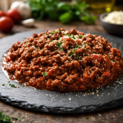 Marinara sauce with ground beef