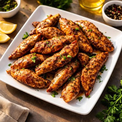 Marinated chicken breast strips