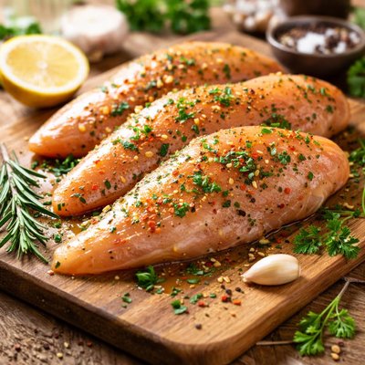 Marinated chicken fillet
