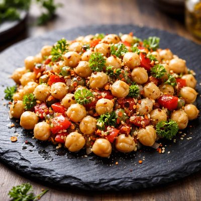 Marinated chickpeas
