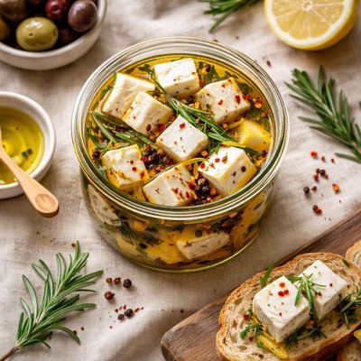 Marinated feta