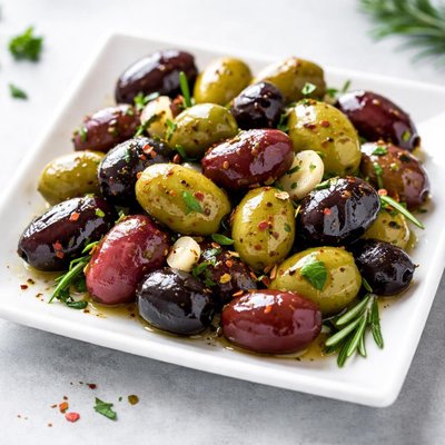 Marinated italian olives