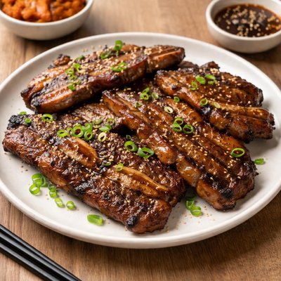 Marinated kalbi short ribs