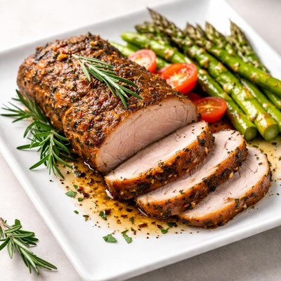Marinated loin of pork