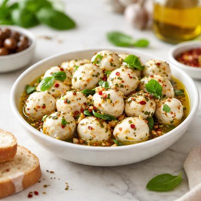 Marinated mozzarella
