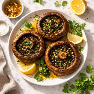 Marinated portobello mushroom