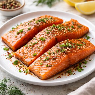 Marinated salmon