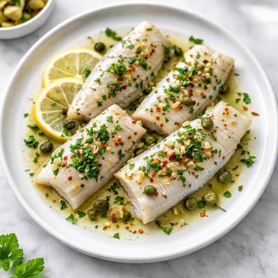 Marinated white fish