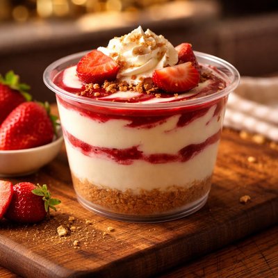 草莓法式芝士蛋糕慕斯