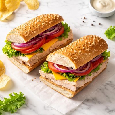 Marketside turkey cheddar sub-half