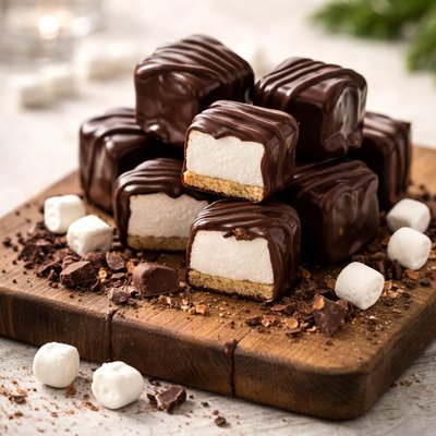 Marshmallow with chocolate