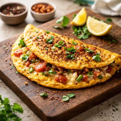 Masala cheese omelette
