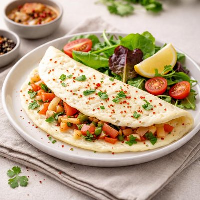 Masala white egg omelette