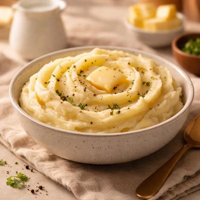 Mash potatoes with semi skimmed milk