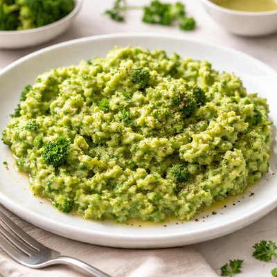 Mashed broccoli