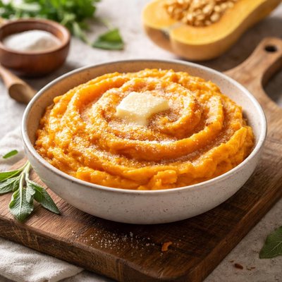 南瓜泥 with rama and sugar