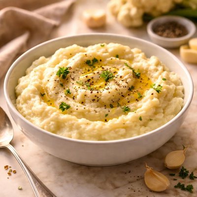 Mashed garlic cauliflower