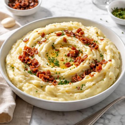 Mashed potato with bacon