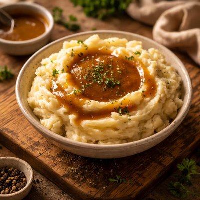Mashed potatoes gravy