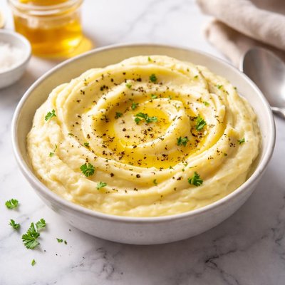 Mashed potatoes with beef tallow
