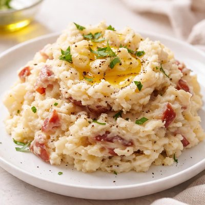 Mashed potatoes with skin