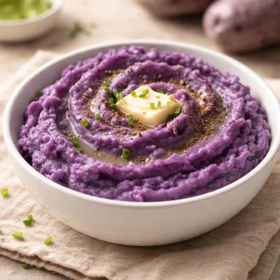 Mashed purple potatoes