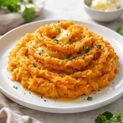 Mashed sweet potato