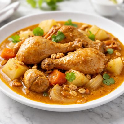 Pollo al curry massaman tailandés