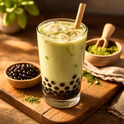 Matcha bubble tea