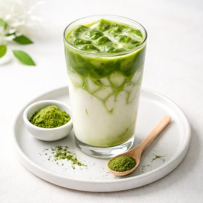 Matcha ice latte