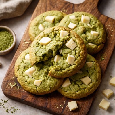 말차 화이트 초콜릿 쿠키