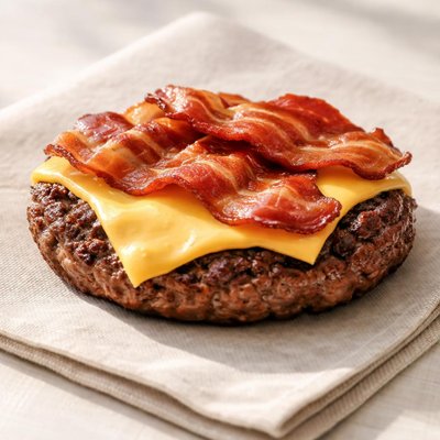 Mc donalds bacon cheese burger patty only