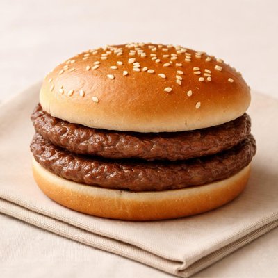 Mc Donalds Double Hamburger Plain