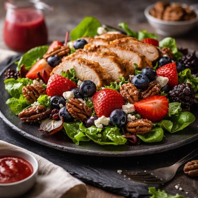 Mcallisters pecanberry salad with raspberry vingerette