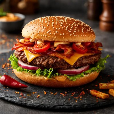 Mcdonald spicy beef burger