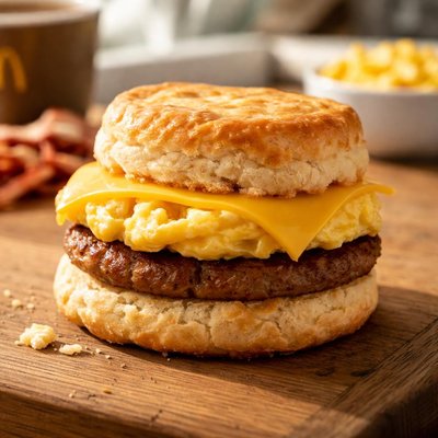 Mcdonalds biscuut breakfast sandwhich
