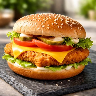 Mcdonalds chicken and cheese burger