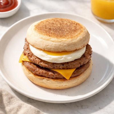 Mcdonalds double sausage and egg